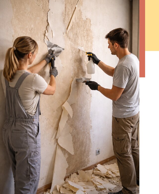 Снятие старых обоев в Иркутске от 5470 руб. под ключ недорого | ОТДЕЛОЧНИК-Ркт