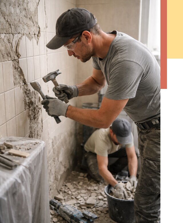 Демонтаж плитки со стен в Иркутске от 886 руб. — быстро и недорого | ОТДЕЛОЧНИК-Ркт