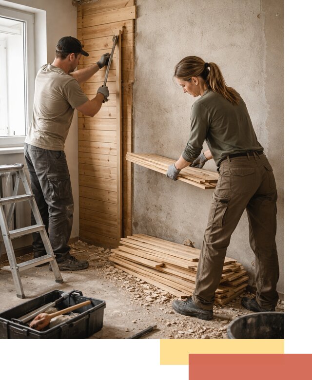 Демонтаж вагонки со стен в Иркутске — профессиональный демонтаж