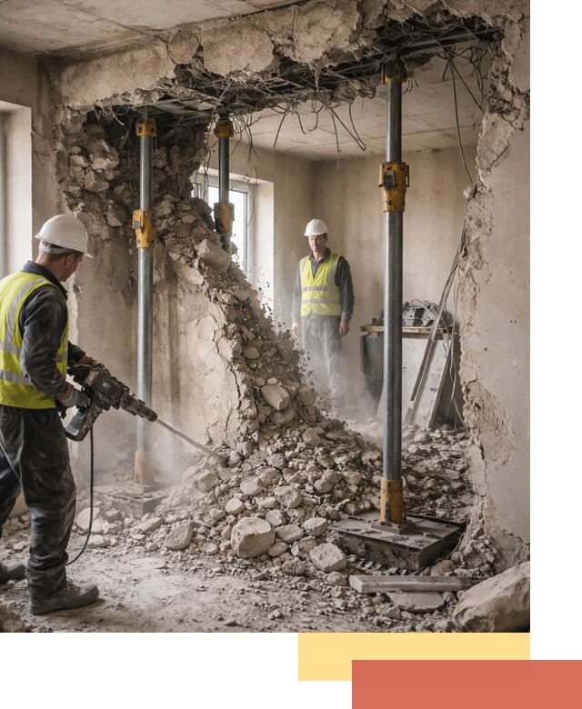 Снос несущих стен в Иркутске с гарантией безопасности и качества