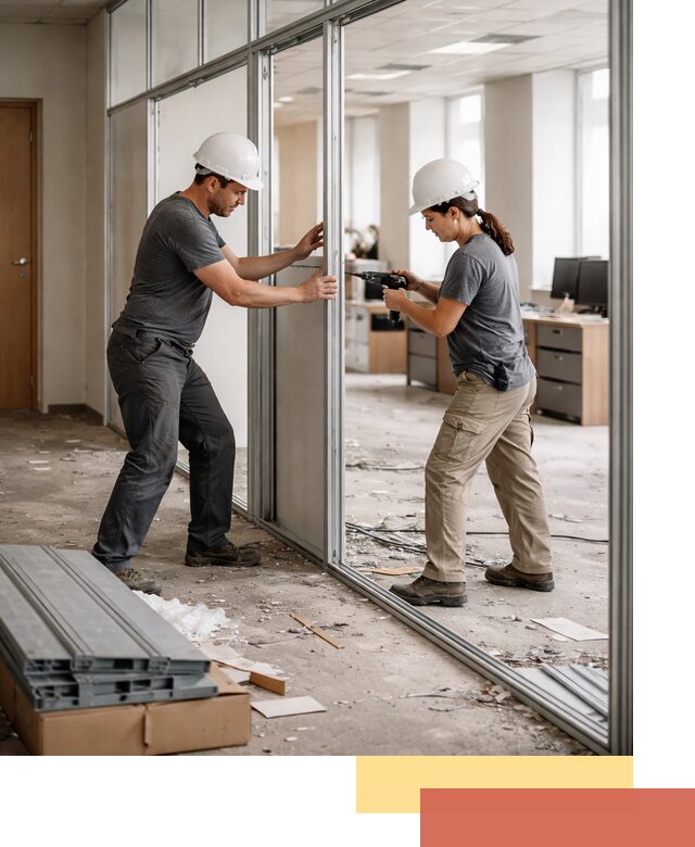 Демонтаж алюминиевых перегородок в Иркутске быстро и аккуратно