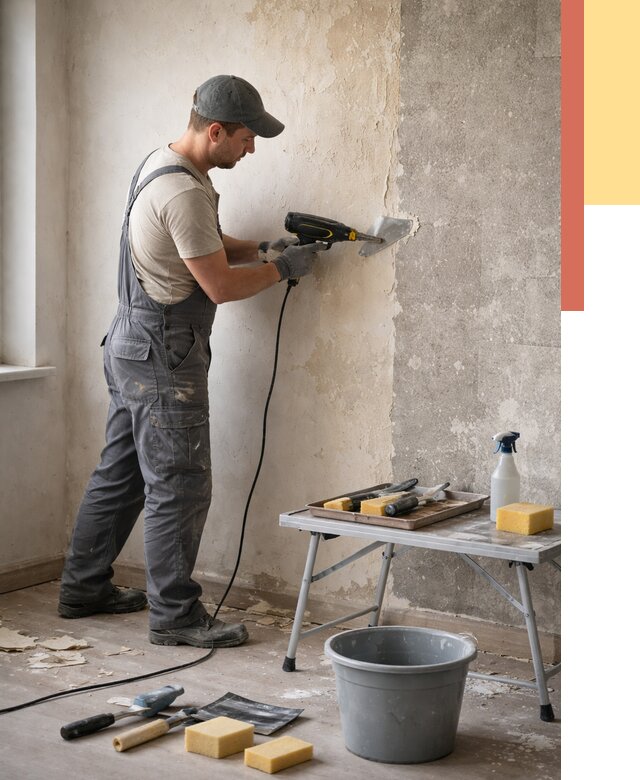 Очистка стен от клея в Иркутске от 1928 руб. — снятие и удаление клея со стен | ОТДЕЛОЧНИК-Ркт