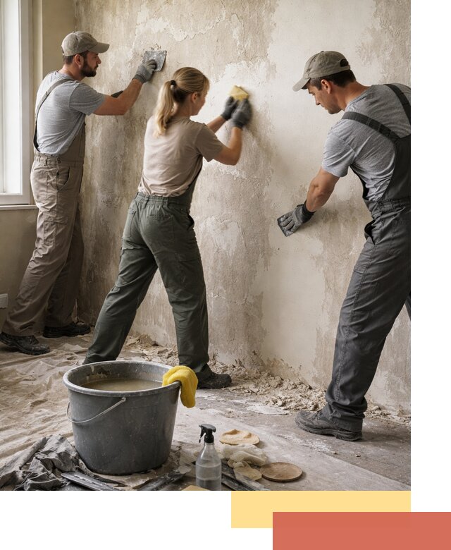 Очистка стен от клея и грунтовки в Иркутске качественно и быстро