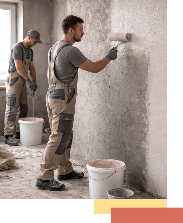 Нанесение бетоноконтакта на стены в Иркутске для последующей отделки