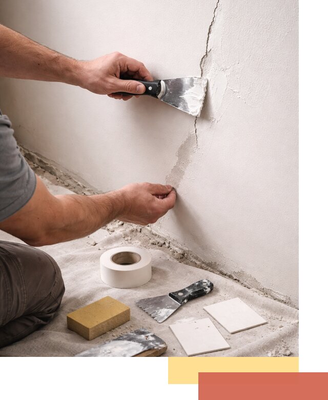 Заделка трещин и сколов в стенах и потолках в Иркутске