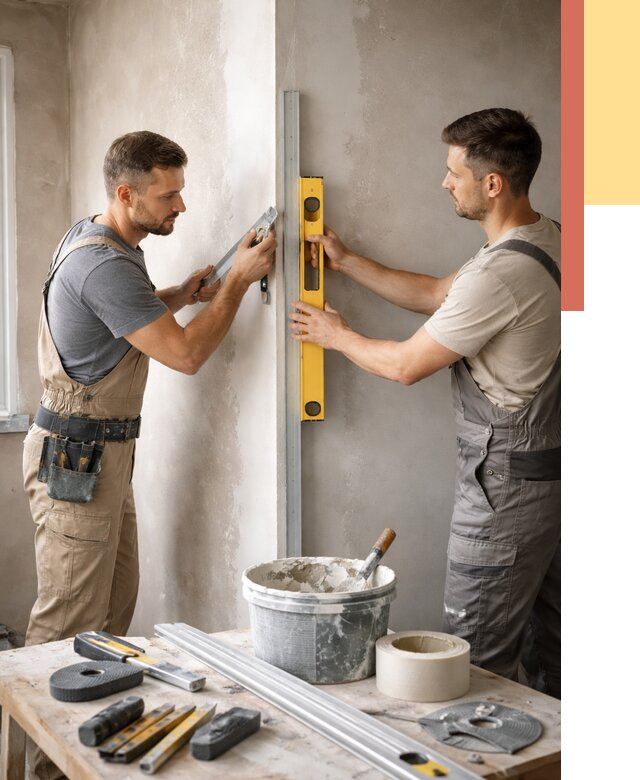 Выведение углов стен в Иркутске от 1928 руб. быстро и недорого | ОТДЕЛОЧНИК-Ркт