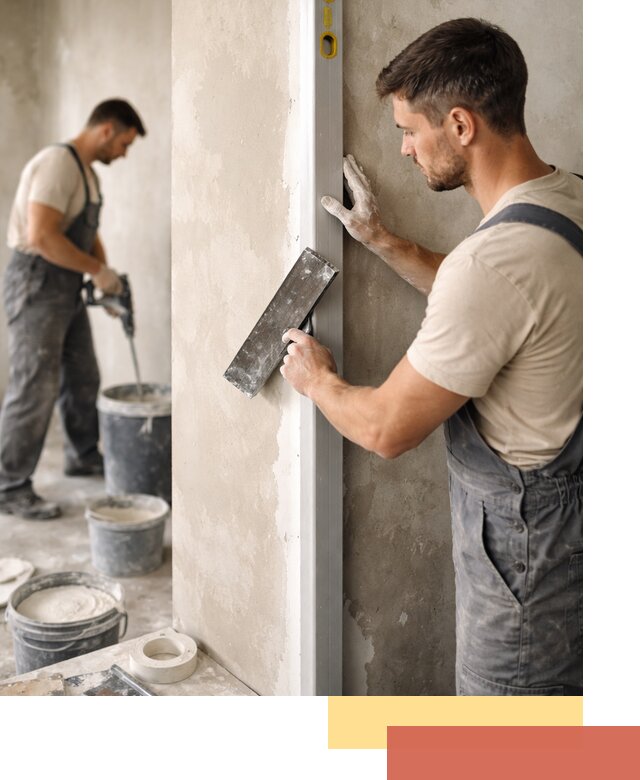 Выведение углов стен в Иркутске: монтаж и оштукатуривание