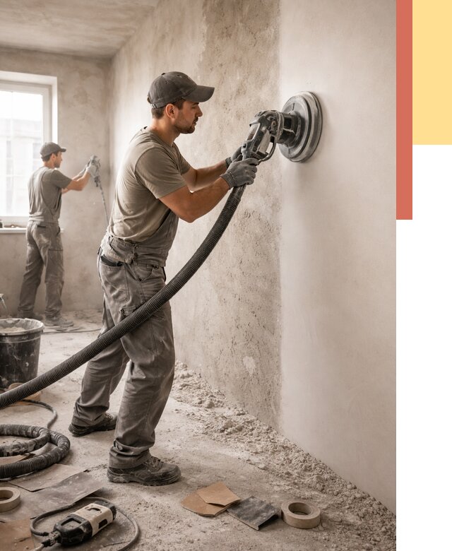 Шлифовка стен в Иркутске от 1250 руб/м2 — быстро и недорого | ОТДЕЛОЧНИК-Ркт