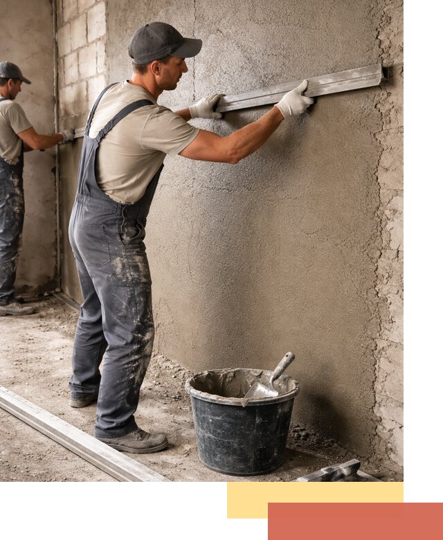 Штукатурка стен цементно-песчаная в Иркутске профессионально