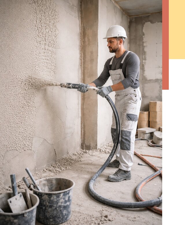 Машинная штукатурка стен в Иркутске под ключ от 6772 руб./м2 | ОТДЕЛОЧНИК-Ркт