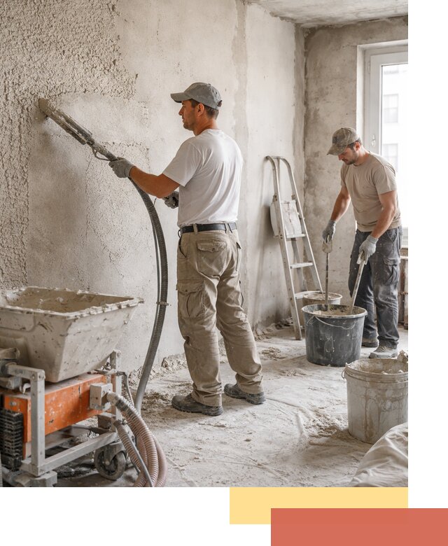 Машинная штукатурка стен в Иркутске — быстро и качественно