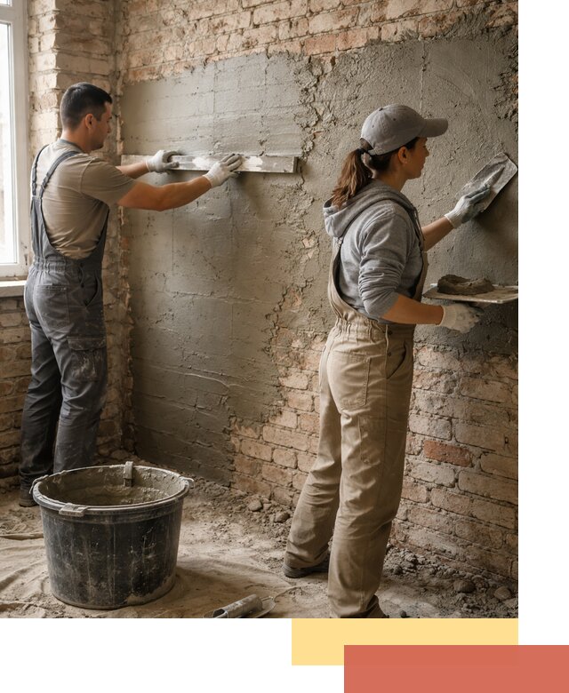 Штукатурка кирпичных стен в Иркутске — качественно и надежно