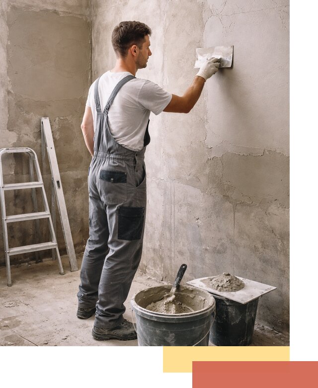 Штукатурка стен в ванной под ключ в Иркутске