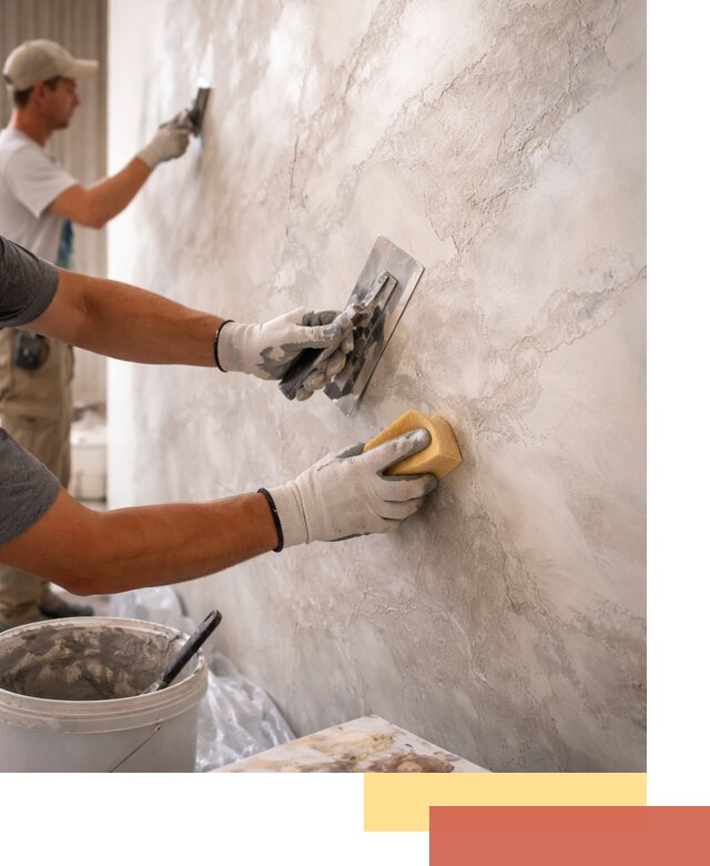 Декоративная штукатурка под мрамор в Иркутске для стен и потолков