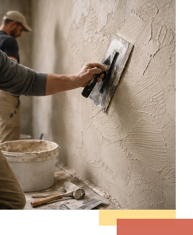 Фактурная штукатурка стен в Иркутске — монтаж, отделка, реставрация