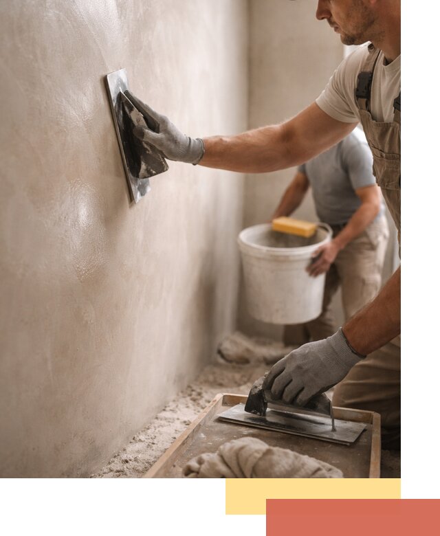 Нанесение марокканской штукатурки таделакт в Иркутске