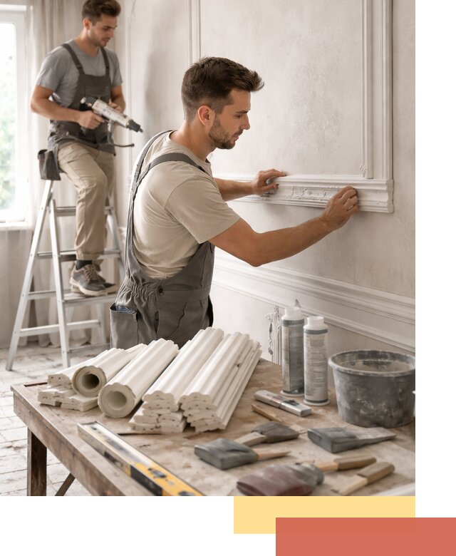 Монтаж лепнины на стены в Иркутске профессионально и качественно