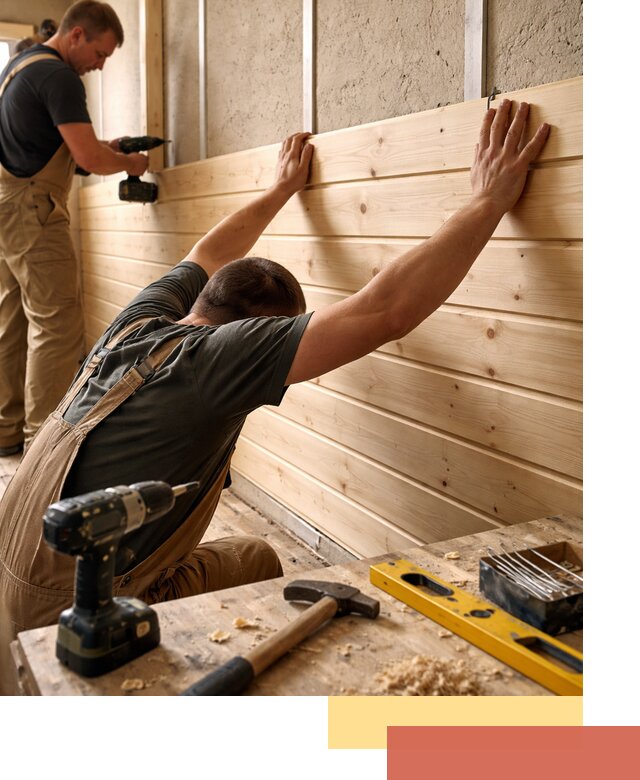 Монтаж деревянной вагонки на стены в Иркутске быстро и качественно