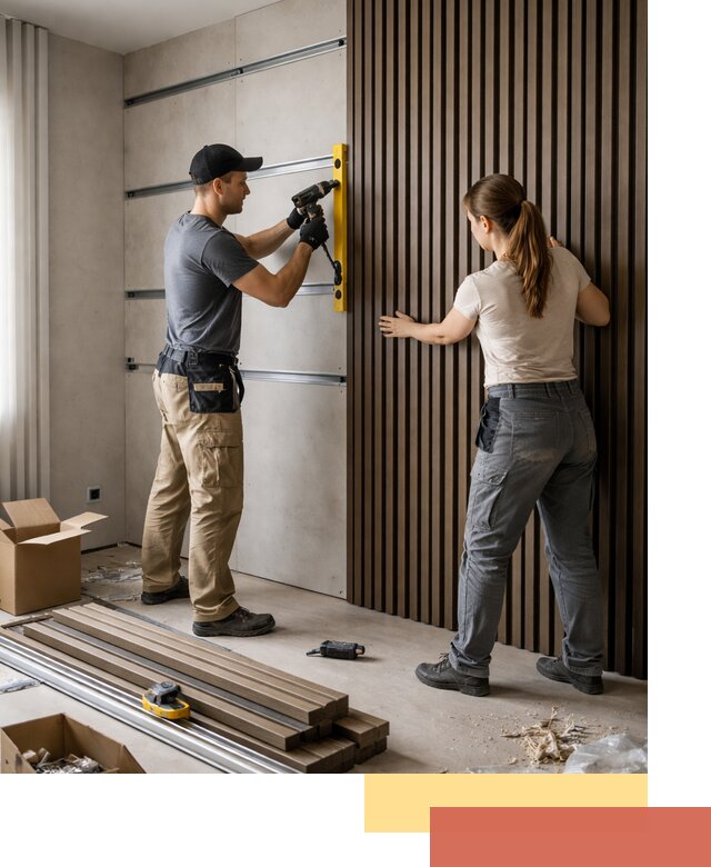 Монтаж реечных панелей на стены в Иркутске