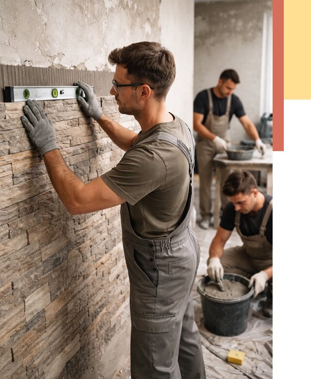 Монтаж искусственного камня в Иркутске от 4689 руб. под ключ | ОТДЕЛОЧНИК-Ркт