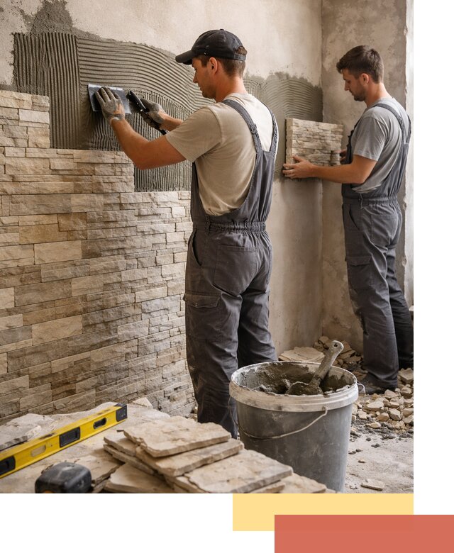 Монтаж искусственного камня в Иркутске — облицовка стен и фасадов