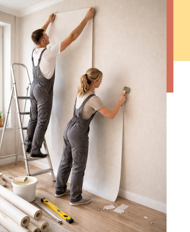 Поклейка флизелиновых обоев в Иркутске от 6251 руб. | Быстро и недорого — ОТДЕЛОЧНИК-Ркт