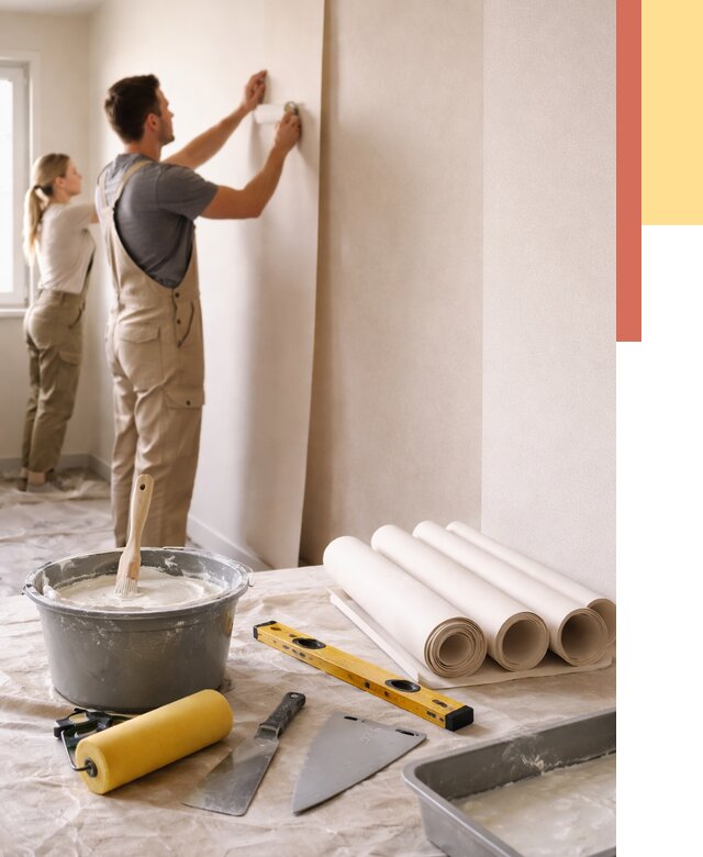 Поклейка бумажных обоев в Иркутске от 5730 руб./м2 — быстро и недорого | ОТДЕЛОЧНИК-Ркт