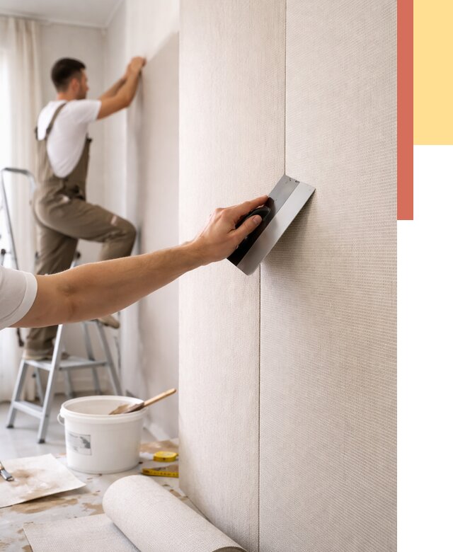 Поклейка текстильных обоев в Иркутске от 4689 руб. под ключ | ОТДЕЛОЧНИК-Ркт