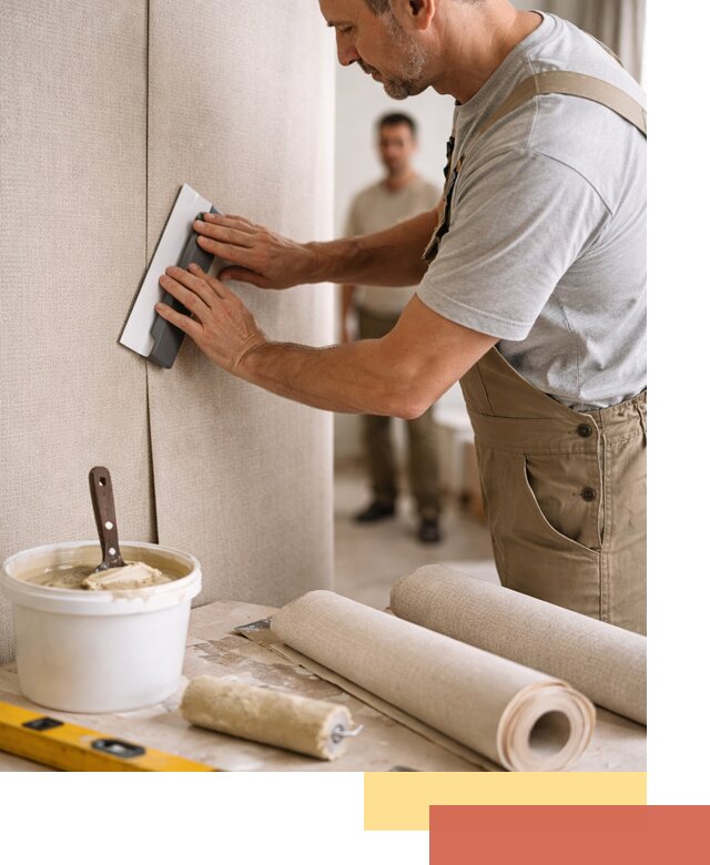 Поклейка текстильных обоев в Иркутске профессионально и аккуратно