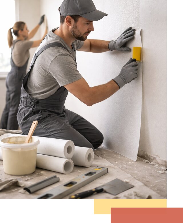 Поклейка стеклообоев профессионально в Иркутске