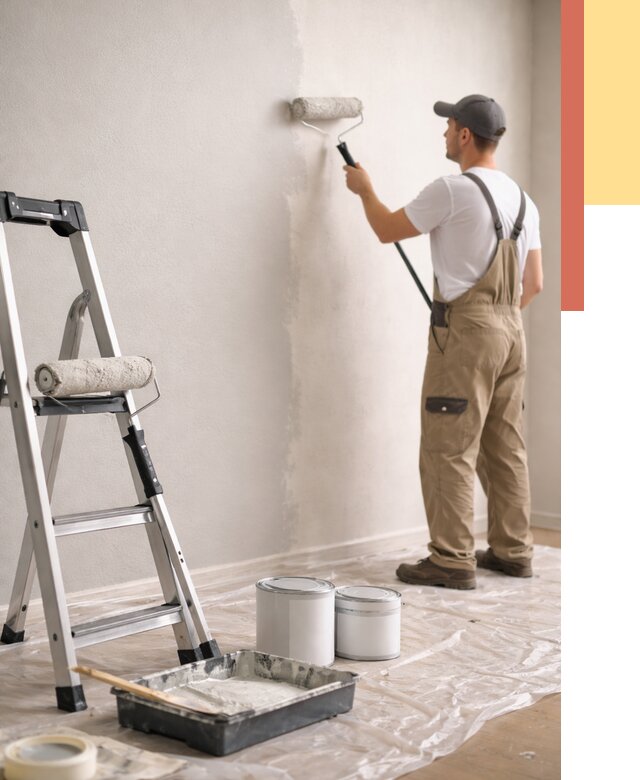 Покраска стен латексной краской в Иркутске от 4689 руб. за м2 | ОТДЕЛОЧНИК-Ркт