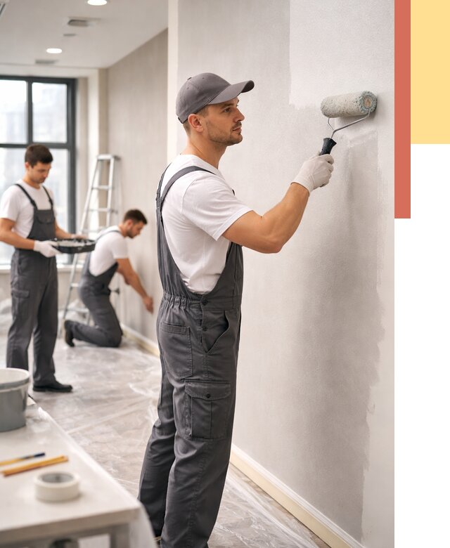 Покраска стен в офисе в Иркутске от 8856 руб. — быстро и недорого | ОТДЕЛОЧНИК-Ркт