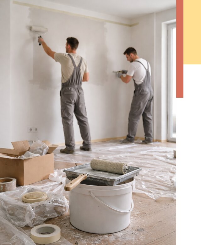 Покраска стен в квартире в Иркутске от 2605 руб/м2 — быстро и недорого | ОТДЕЛОЧНИК-Ркт