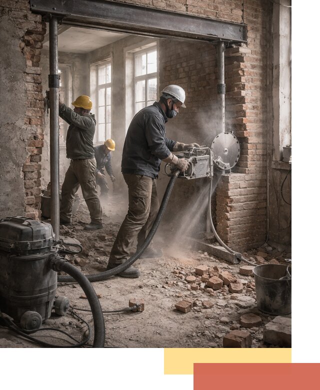 Прорезка проема в стене под дверной или оконный проем в Иркутске