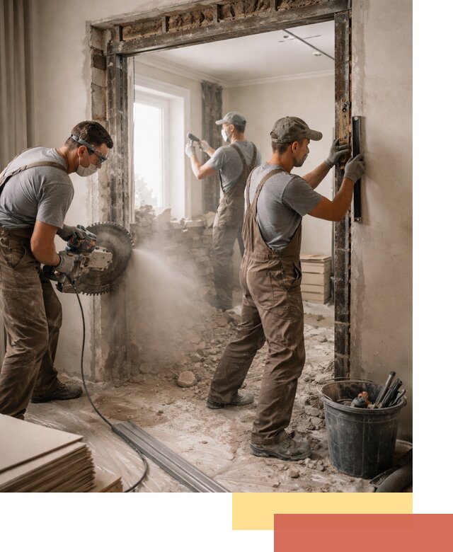 Расширение дверного проема под установку новой двери в Иркутске