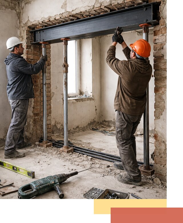 Усиление проема в стене в Иркутске для расширения и безопасности