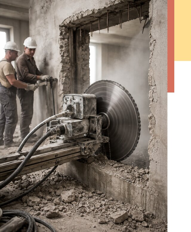 Алмазная резка проемов в Иркутске от 4689 руб. быстро и недорого | ОТДЕЛОЧНИК-Ркт