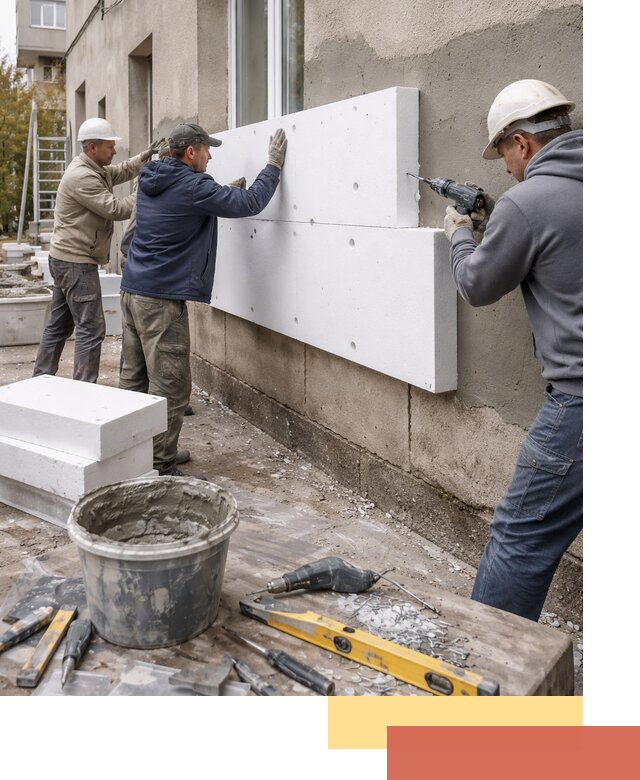 Утепление наружных стен пенопластом в Иркутске