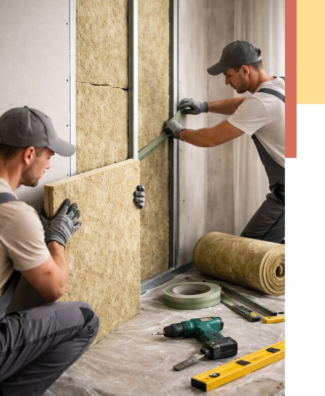 Шумоизоляция стен в Иркутске под ключ от 1928 руб. | ОТДЕЛОЧНИК-Ркт