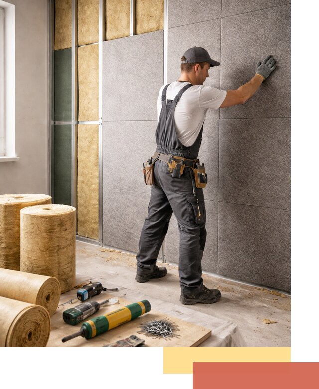 Профессиональная шумоизоляция стен в Иркутске для квартиры и офиса