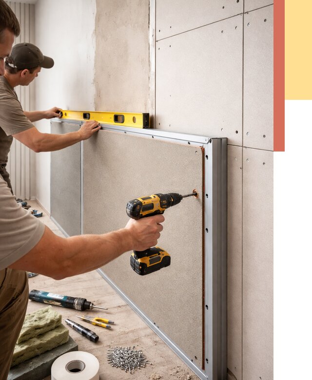 Шумоизоляция стен панелями ЗИПС в Иркутске от 2292 руб./м² под ключ | ОТДЕЛОЧНИК-Ркт