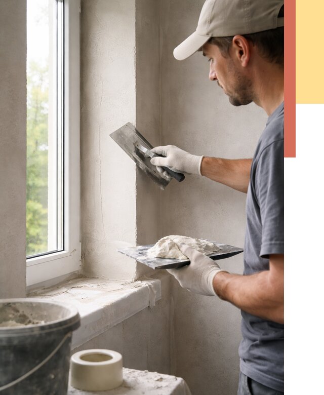 Штукатурка откосов в Иркутске от 4689 руб/м² — услуги и выравнивание под ключ | ОТДЕЛОЧНИК-Ркт