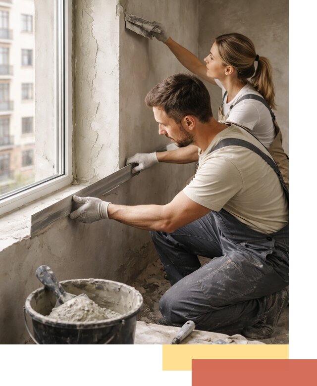 Штукатурка откосов дверей и окон профессионально в Иркутске