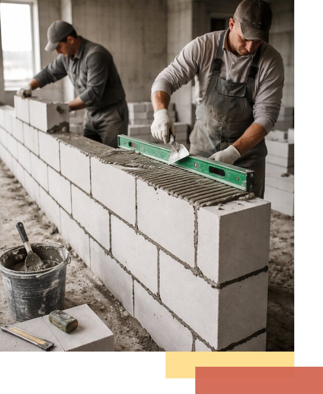 Кладка перегородок из газобетона в Иркутске быстро и качественно