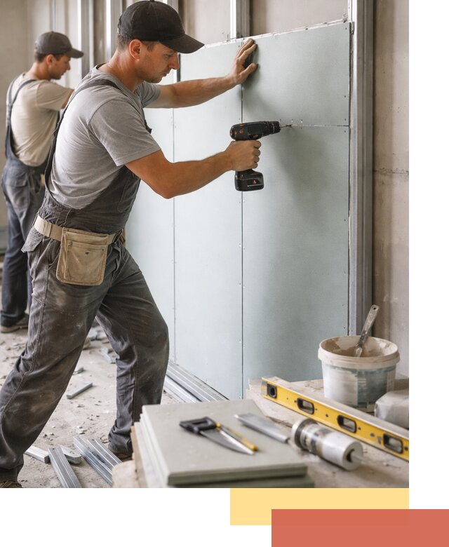 Кладка влагостойких перегородок ПГП в Иркутске