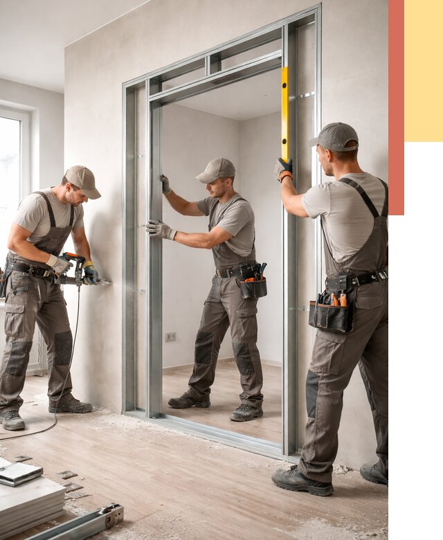 Устройство дверного проема в перегородке в Иркутске от 4689 руб. под ключ | ОТДЕЛОЧНИК-Ркт