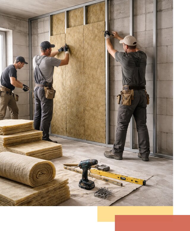 Шумоизоляция перегородок из блоков в Иркутске — монтаж и защита шумоизоляцией