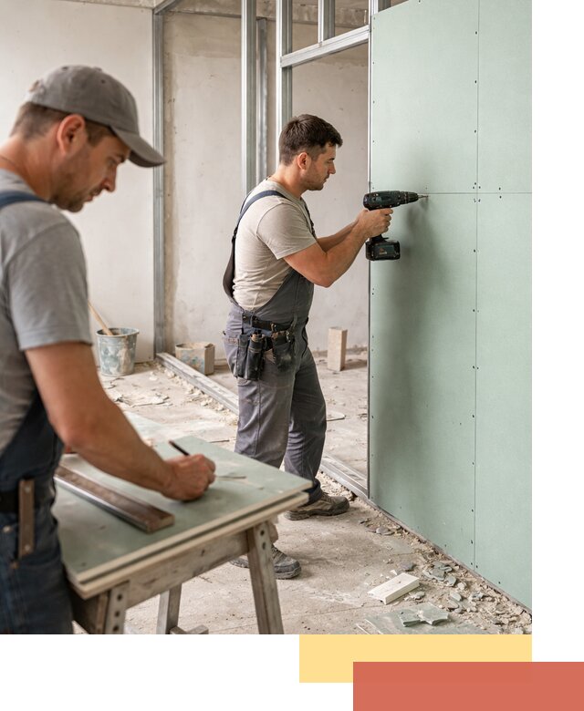 Перегородки из влагостойкого гипсокартона под ключ в Иркутске