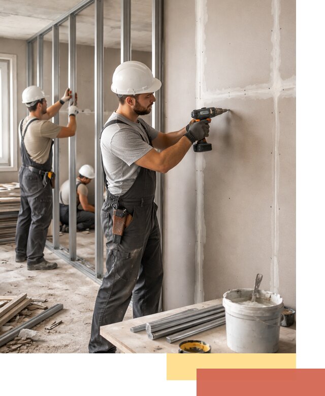 Перегородки из огнестойкого гипсокартона в Иркутске под ключ