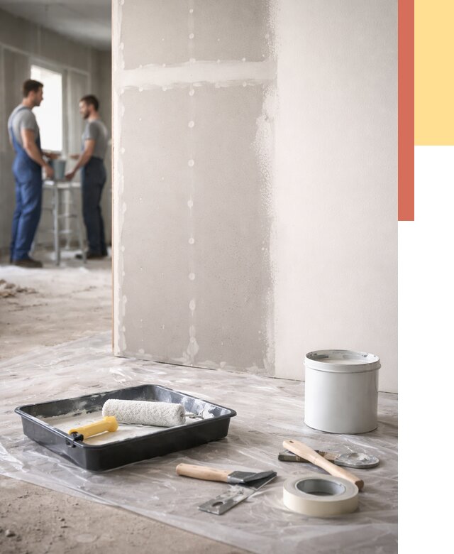 Покраска перегородок из гипсокартона в Иркутске от 4689 руб. под ключ | ОТДЕЛОЧНИК-Ркт